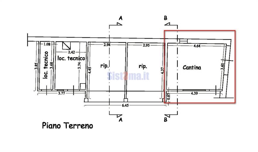 Cantina al piano terra